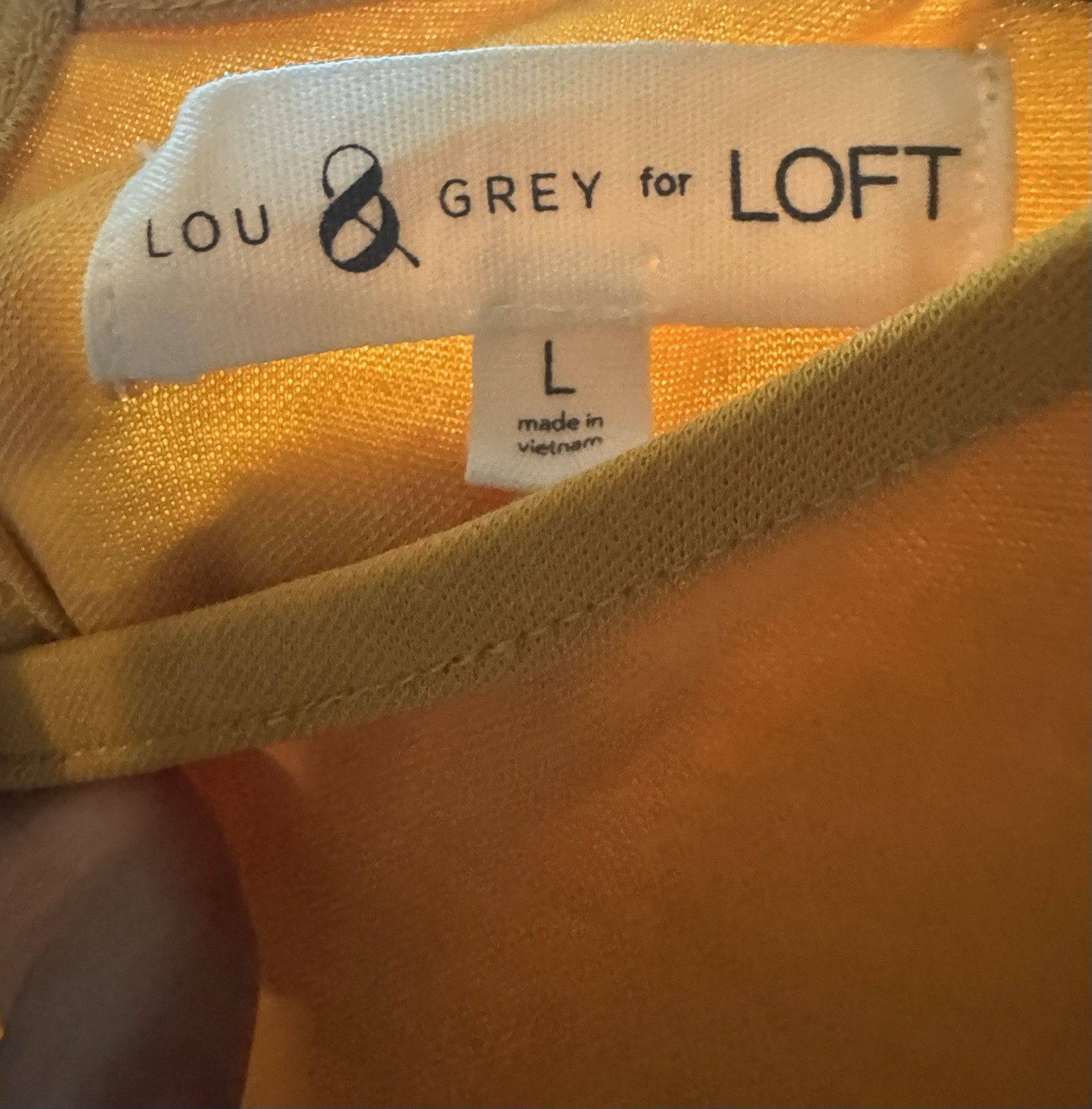 Lou & Grey for LOFT Yellow V-Neck Sleeveless Wide-Leg Jumpsuit Pockets L