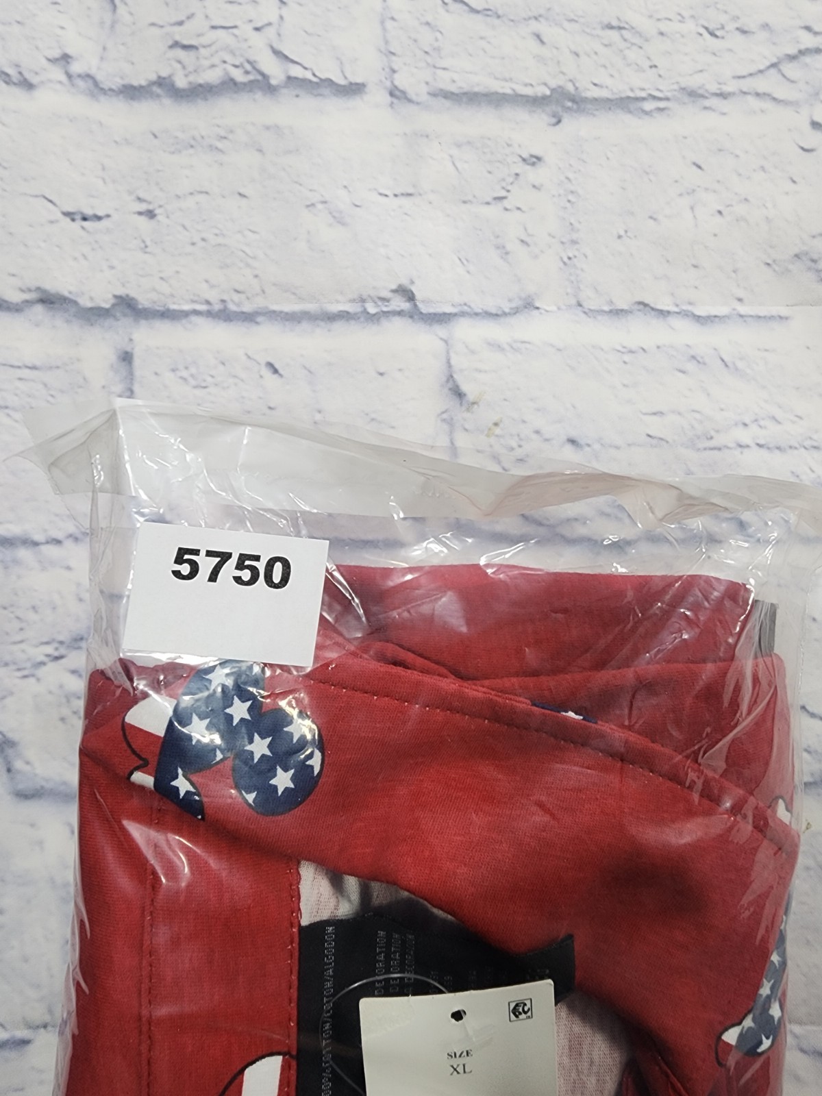 Disney UNISEX SIZE XL Americana Patriotic Romper Mickey Mouse Jumpsuit Red