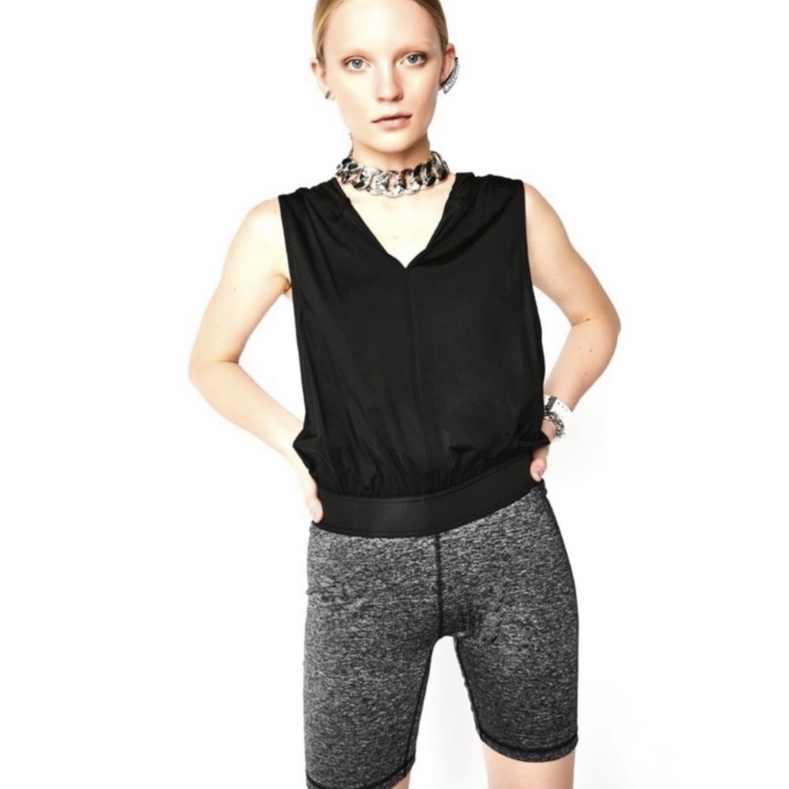 NEW PUMA SLEEVELESS HOODED ACTIVE ROMPER XS