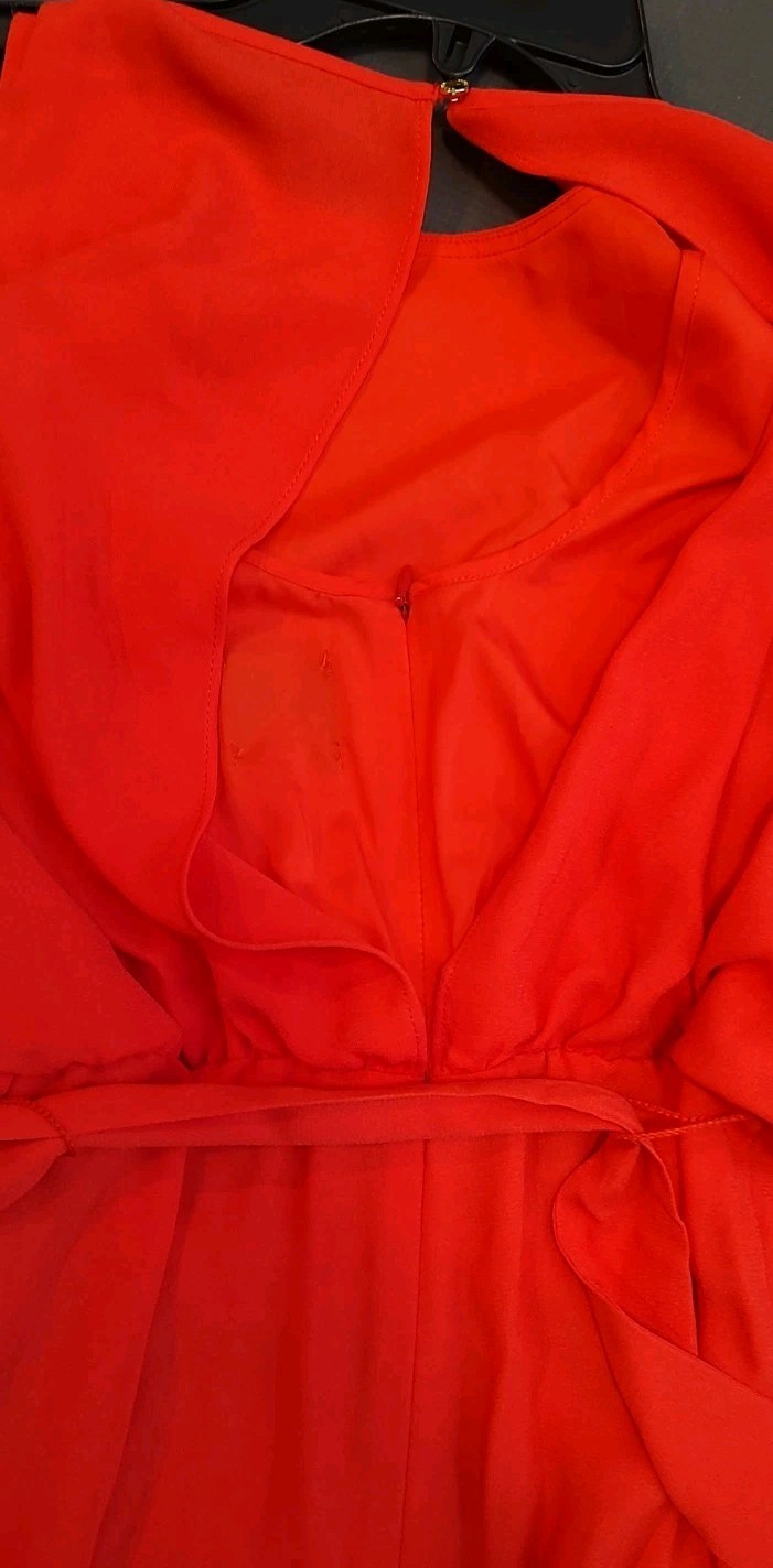 Vince Camuto Women’s Halter Tie-Back Wide-Leg Jumpsuit – Ultra Red Size 2