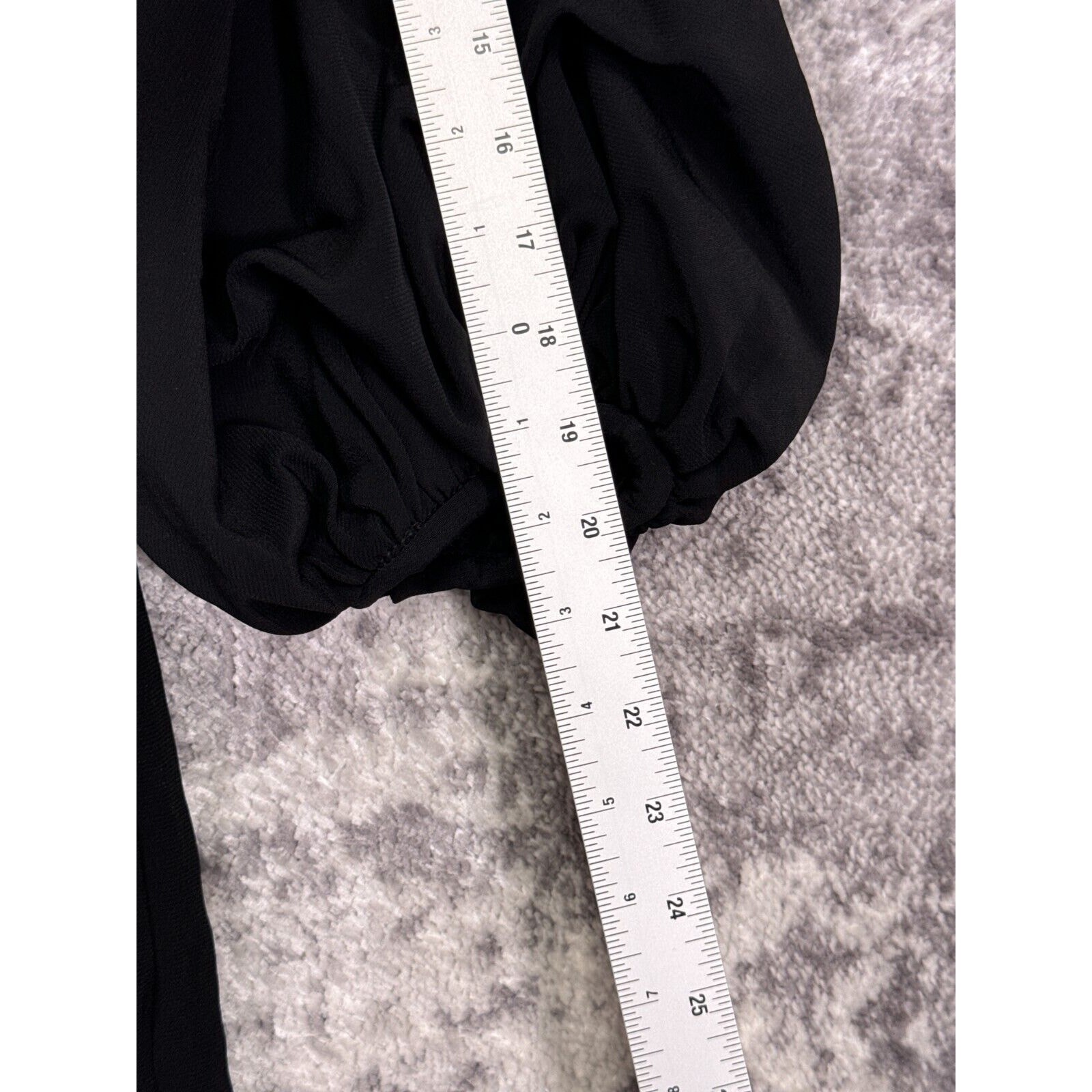 Alexis Jumpsuit XS Womens Black Maximila Ruched Puff Sleeve