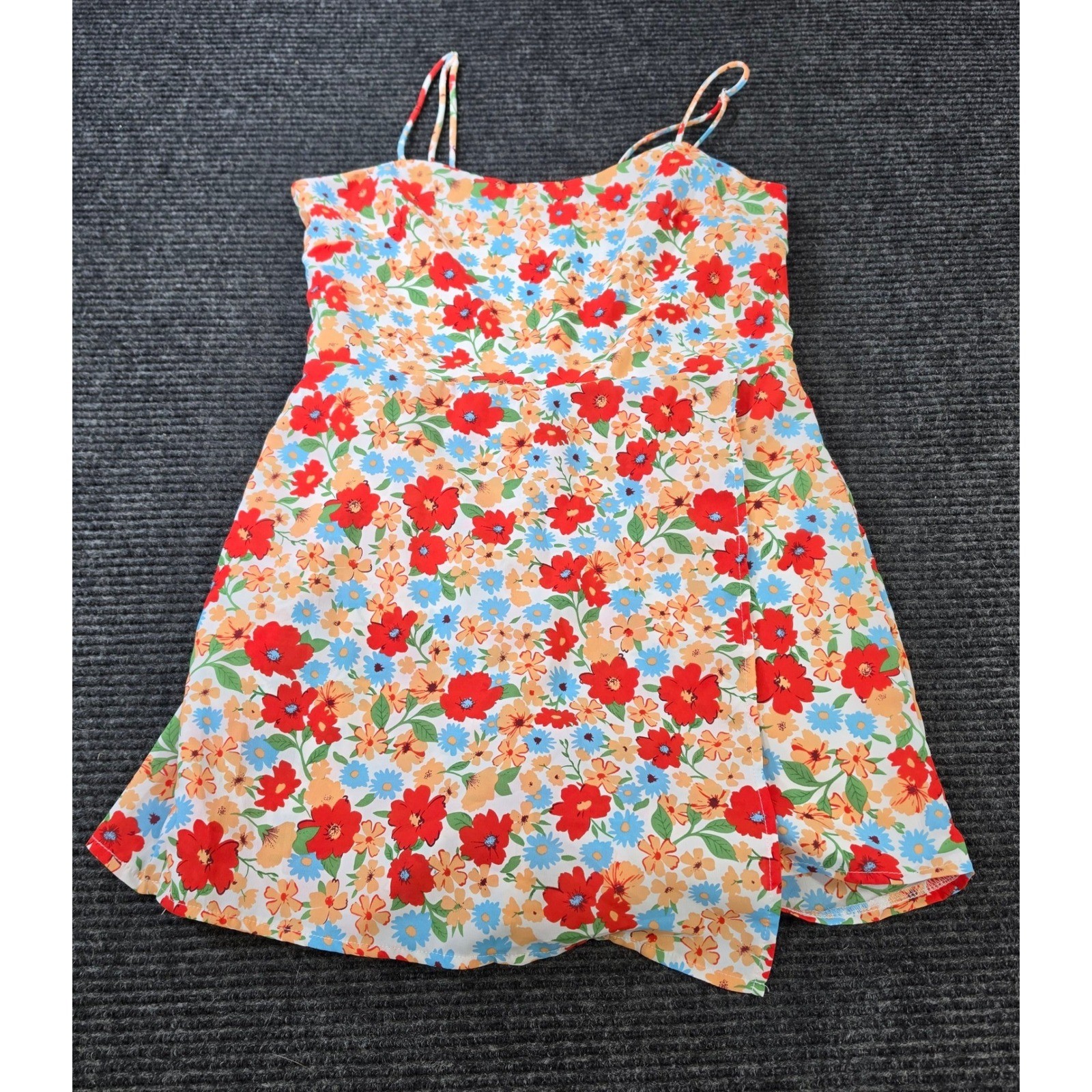 Willow + Root Floral Skort Romper Womens Small Multicolor Excellent Smocked Wrap
