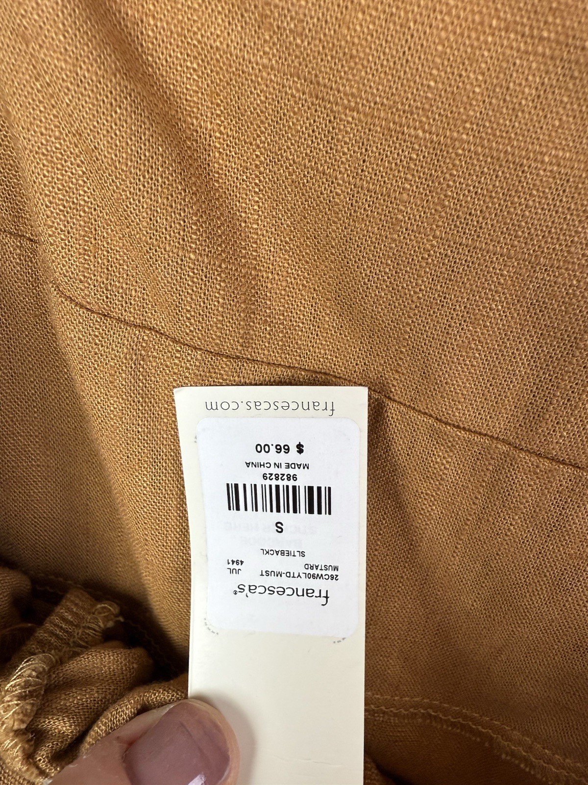 Audrey Parks Francescas Sleeveless Jumpsuit Womens Small Smocked Back Yellow NEW