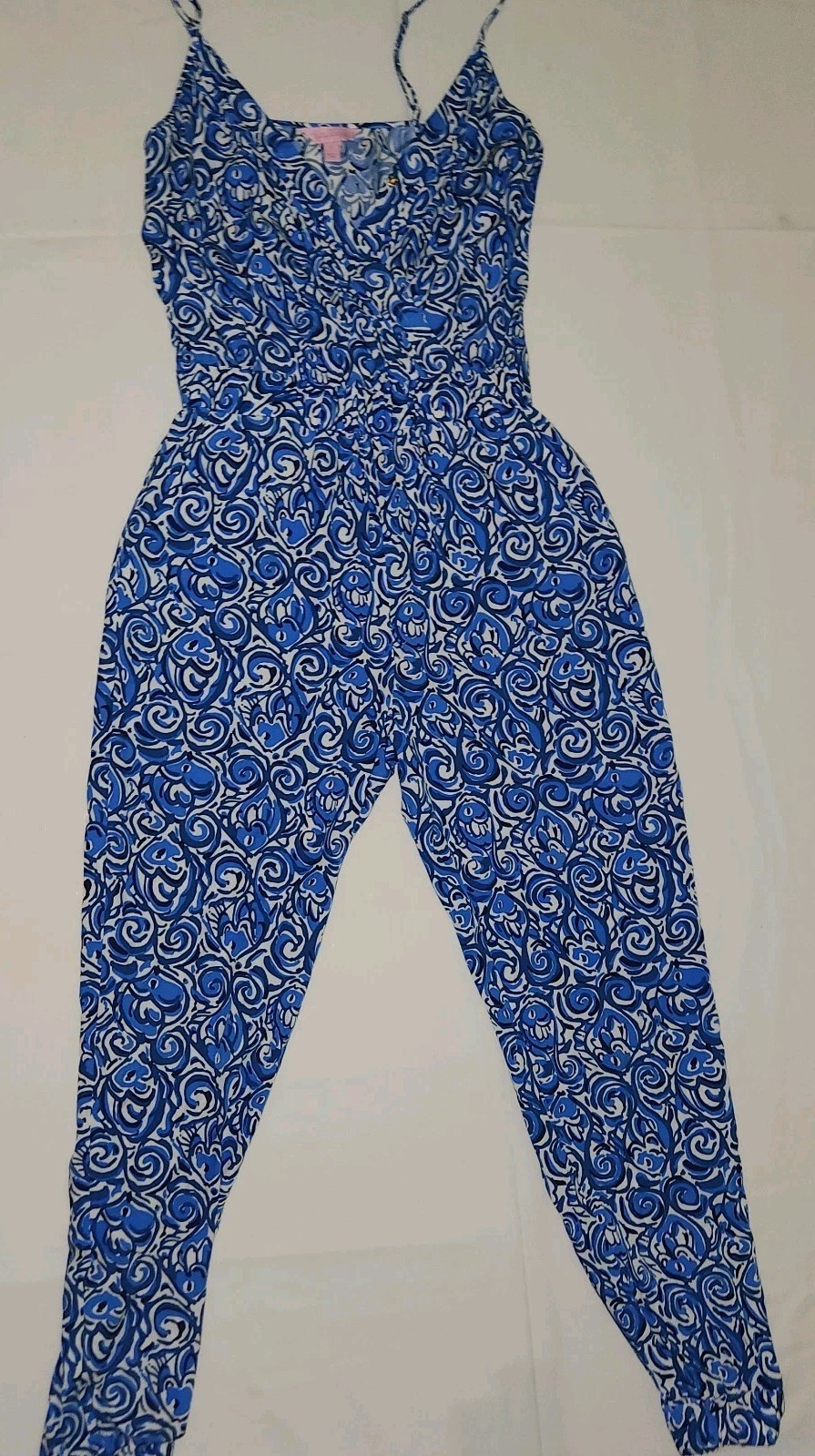Lilly Pulitzer Melba Jumpsuit One Piece Chasing Tail Indigo Blue RN# 88189 Small