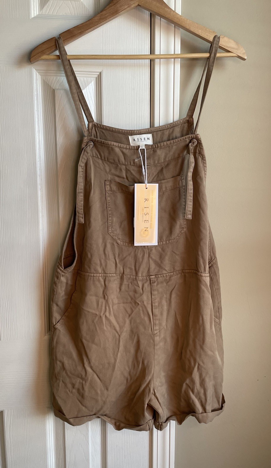 $49.95 New Risen Tencel Shortall Large Sepia