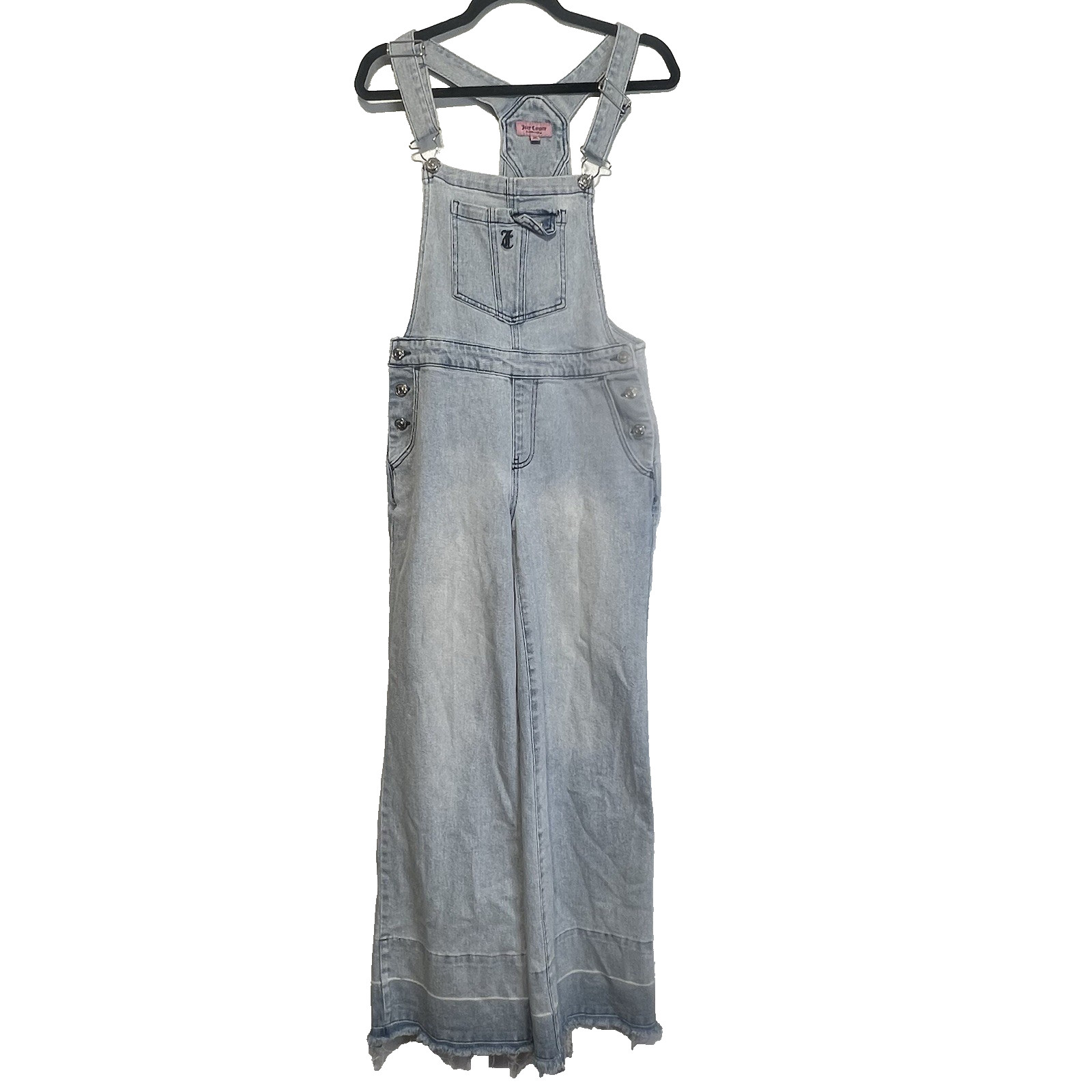 Juicy Couture Overalls with Release Hem Wide Leg Size S Retro 70’s 80’s 90s Y2K