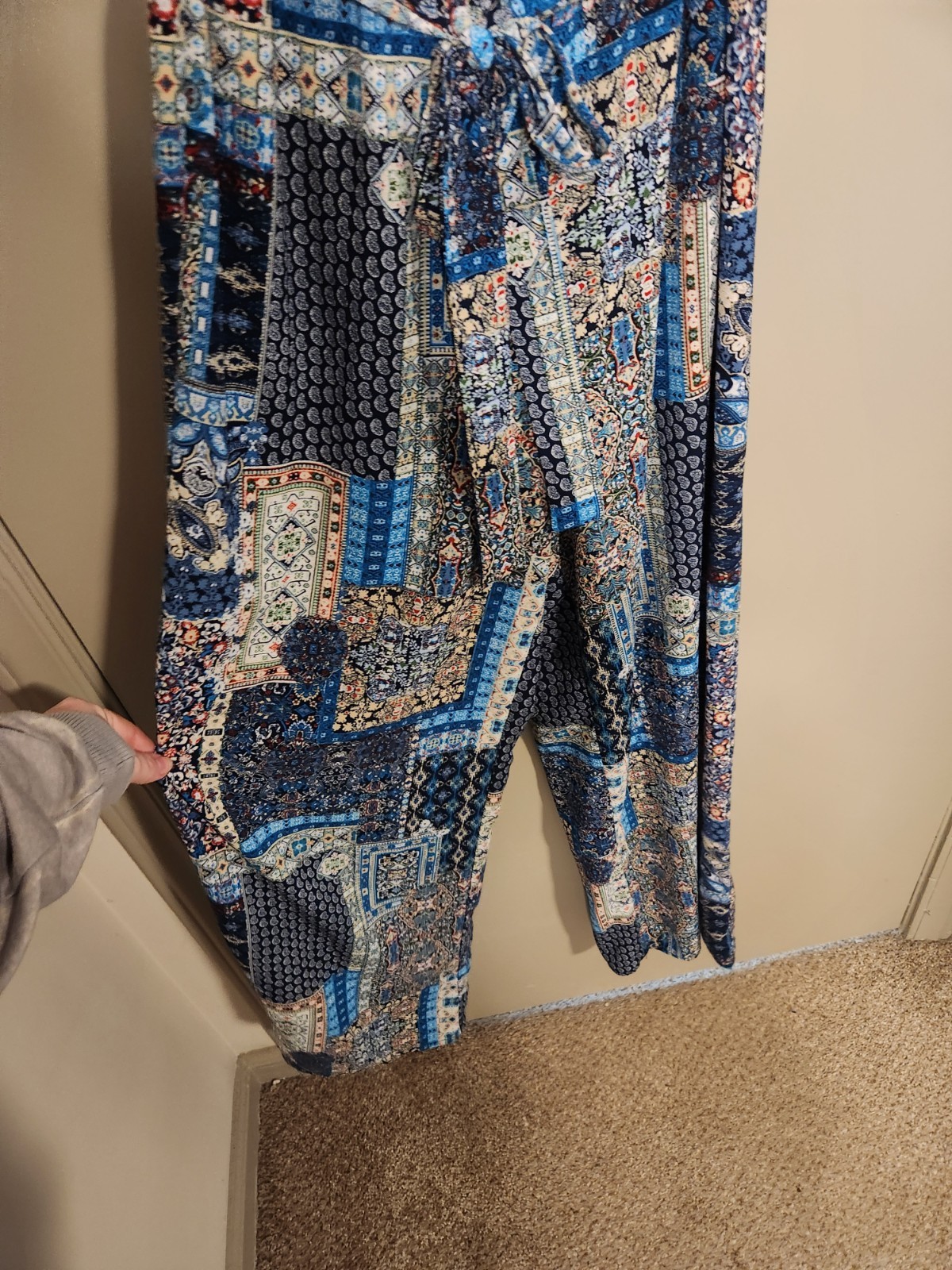*Please Read* Tacera Geometric Multicolor Womens Romper Pants Suit Size M