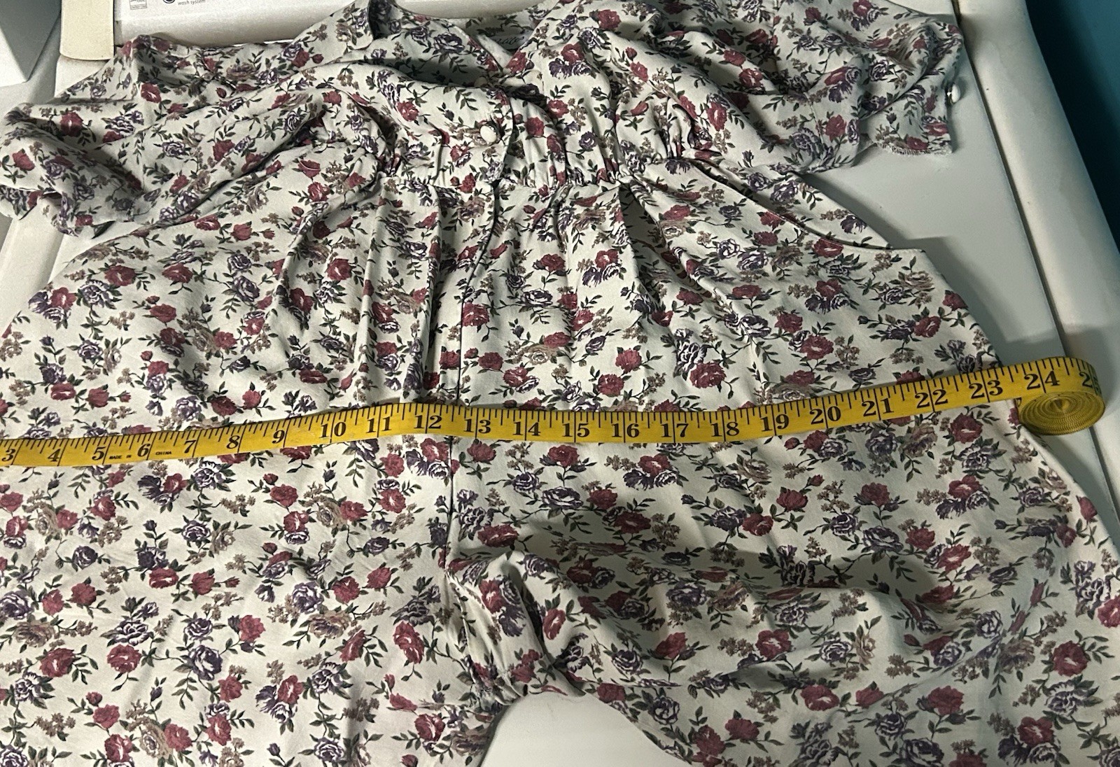 Vintage Floral Cottagecore Romper Playsuit Pockets 50s 60s Petite Whimsy