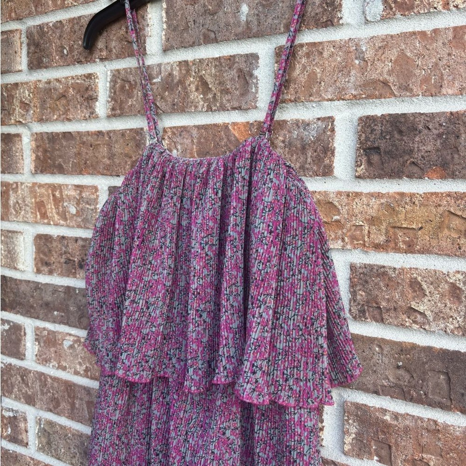 Anthropologie Rdalamal Suzanne Pleated Wide-Leg Jumpsuit — Floral Sz S
