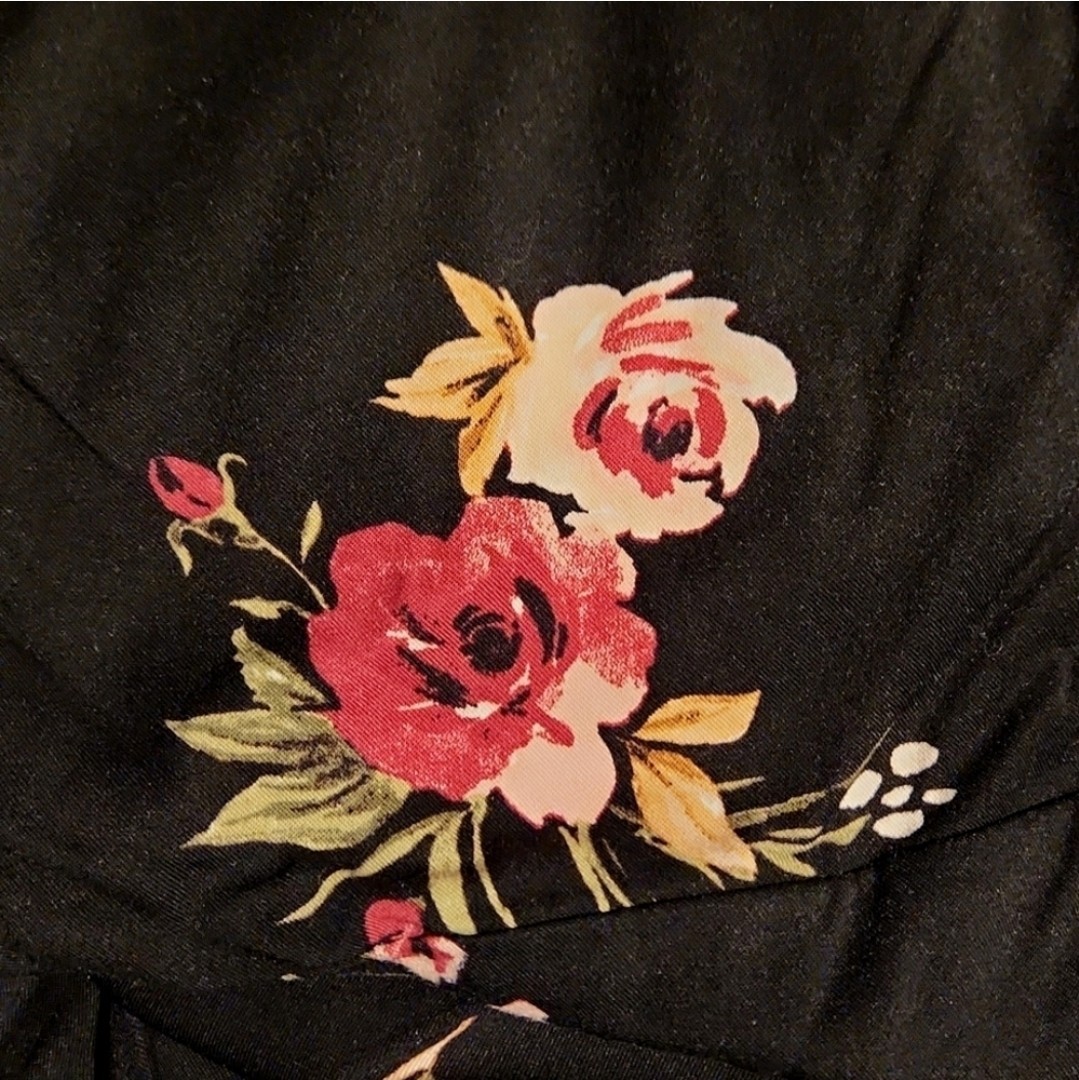 torrid challis wide leg jumpsuit black/floral size 1X NWT