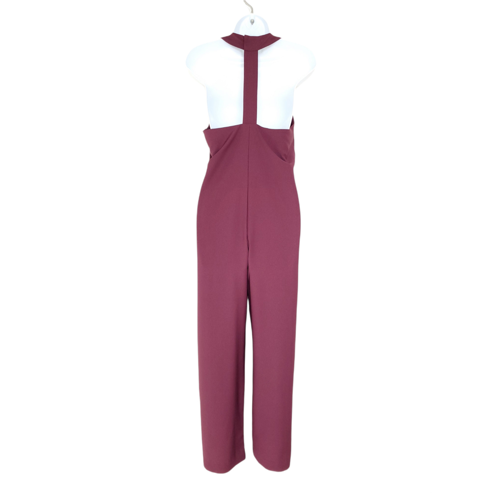 Madewell T-Back Crepe Jumpsuit 2 Purple Open Back Body straight Leg
