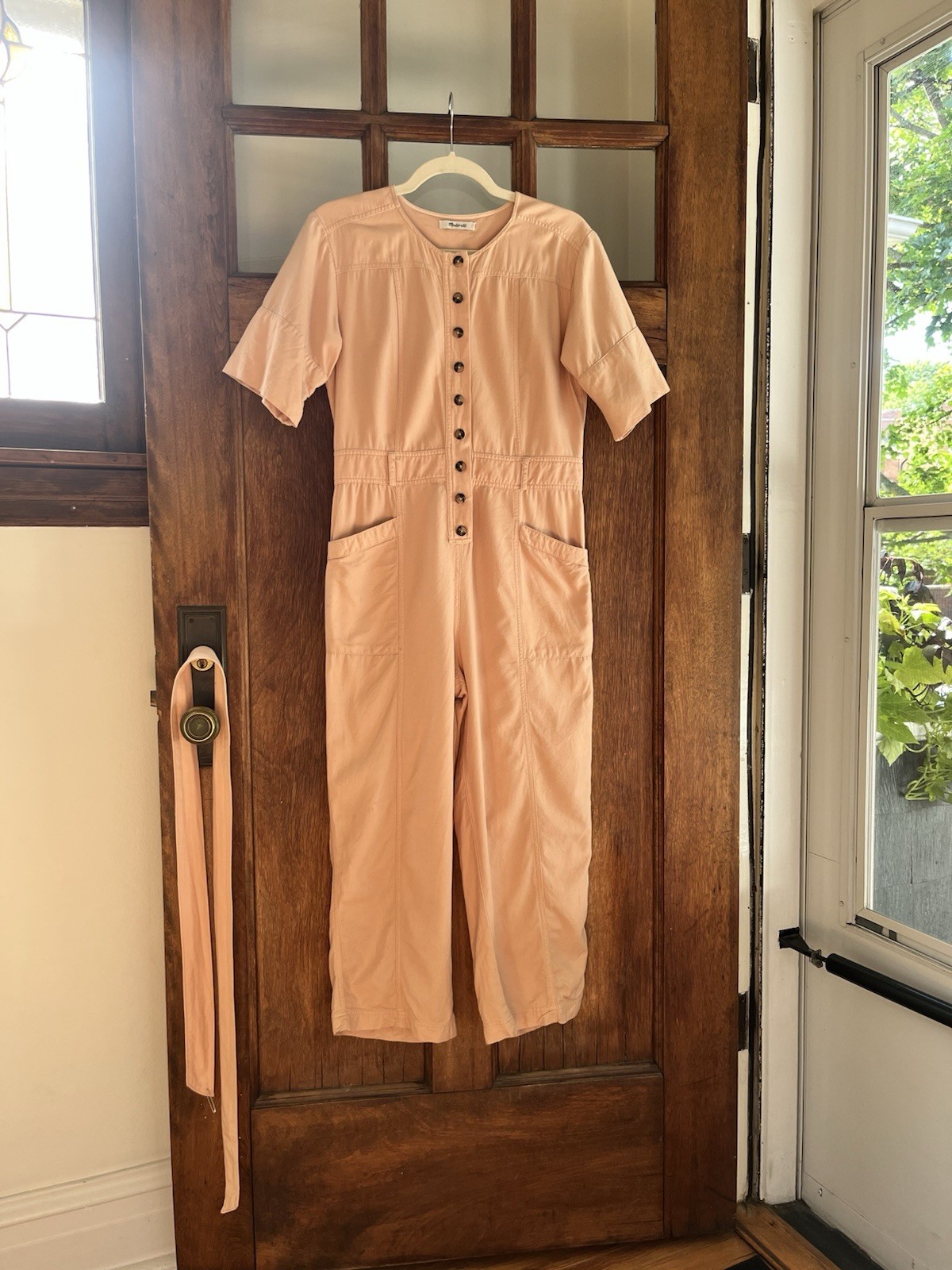 Madewell Women’s Jumpsuit XS Size 2 Light Pink With Belt