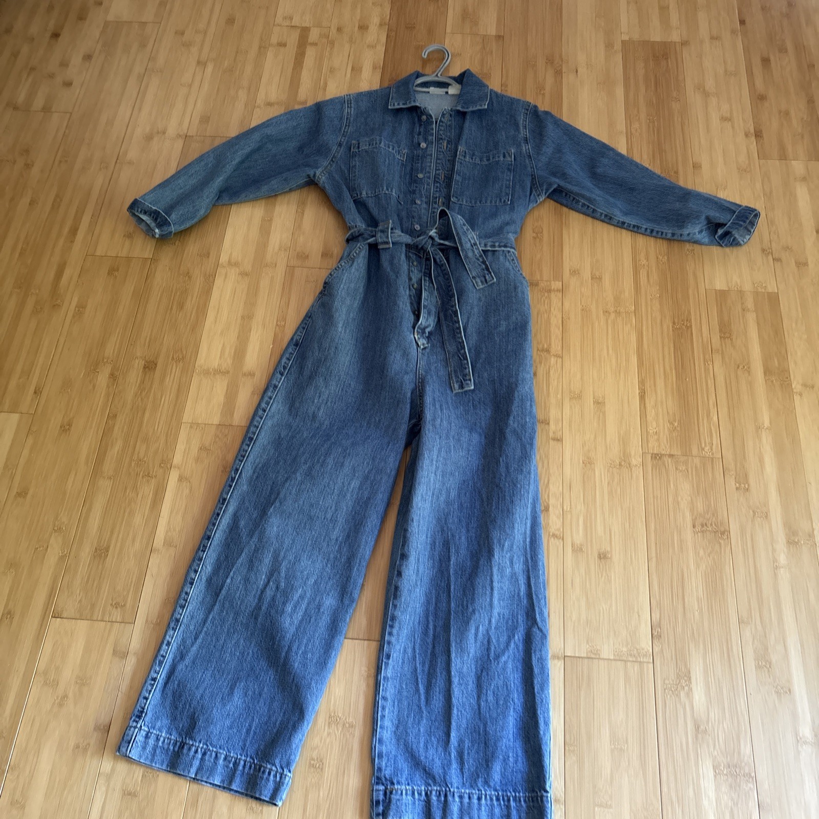 Levi’s Womens Long Sleeve Coveralls Jumpsuit Medium Wash Denim EXC