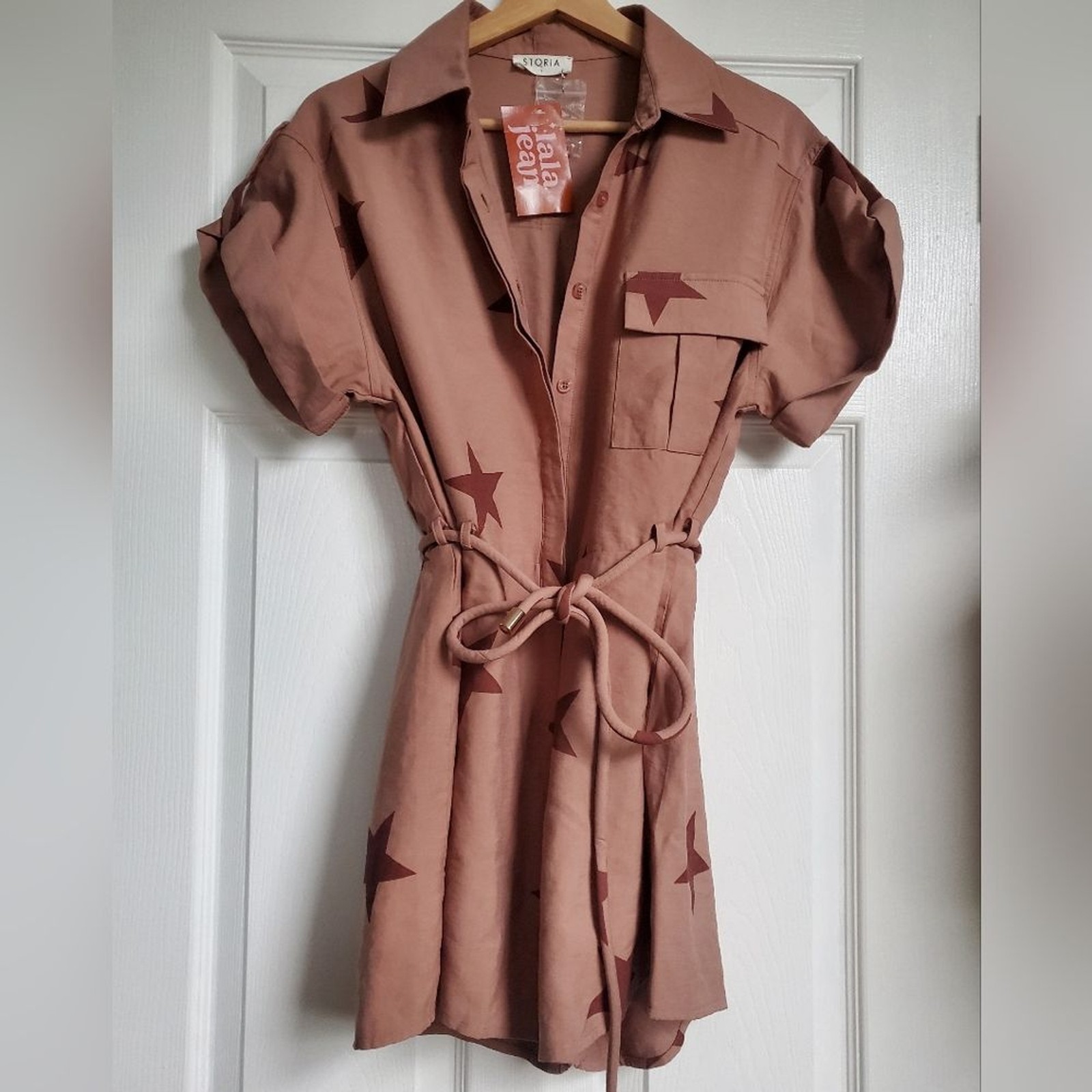 Storia Mauve Star Romper Size S Dusty Rose / Maroon