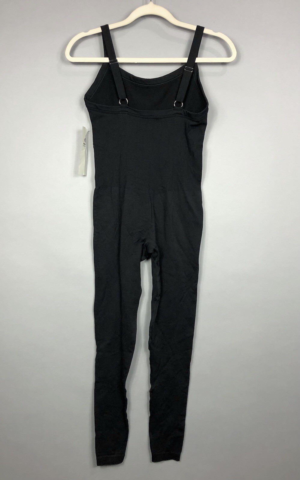 Mono B Seamless Micro Ribbed Unitard Athletic Jumpsuit S/M Black Gym Yoga Casual