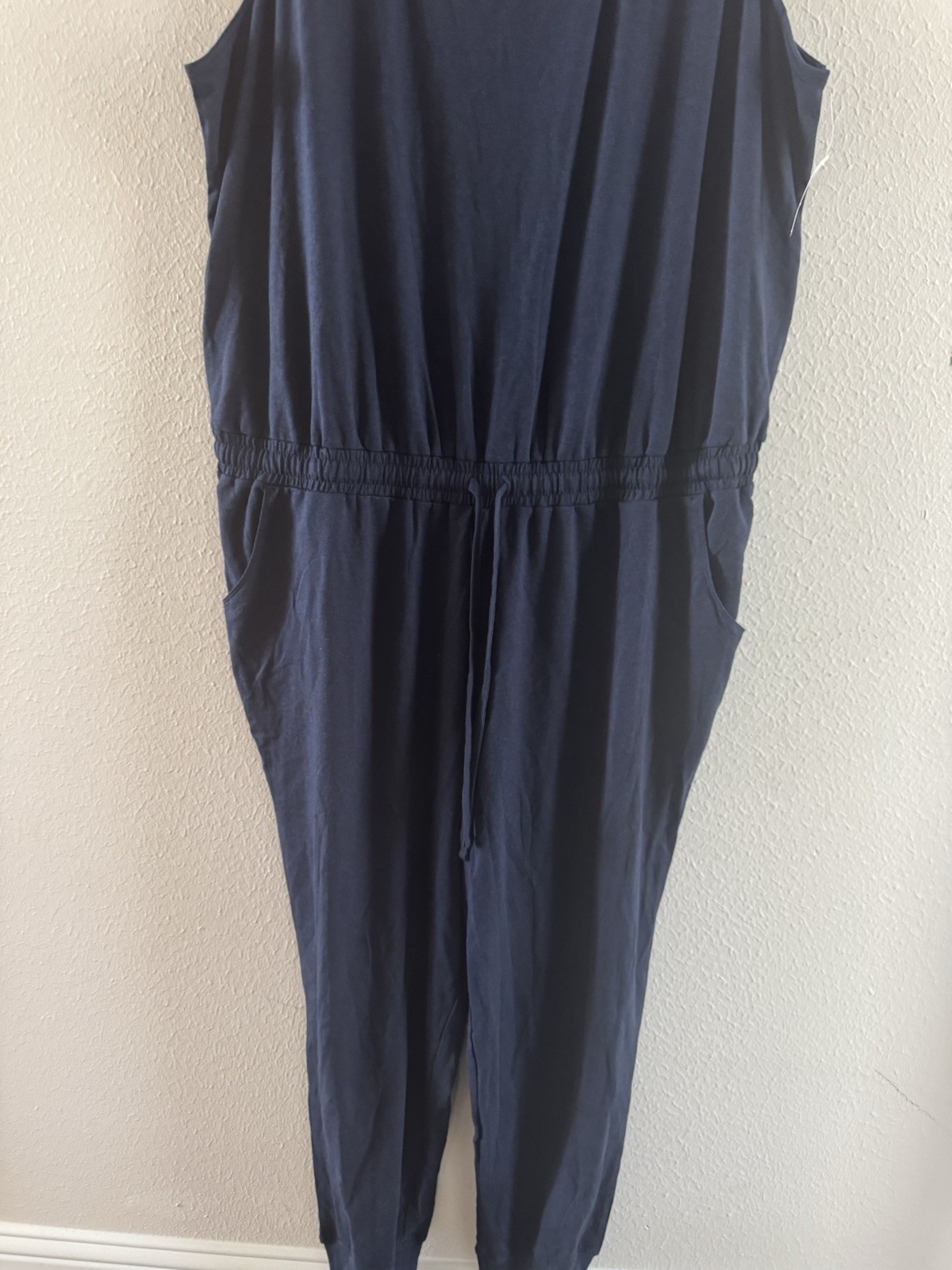 Amazon Essentials Women’s Studio Terry Fleece Jumpsuit plus size 3x blue navy