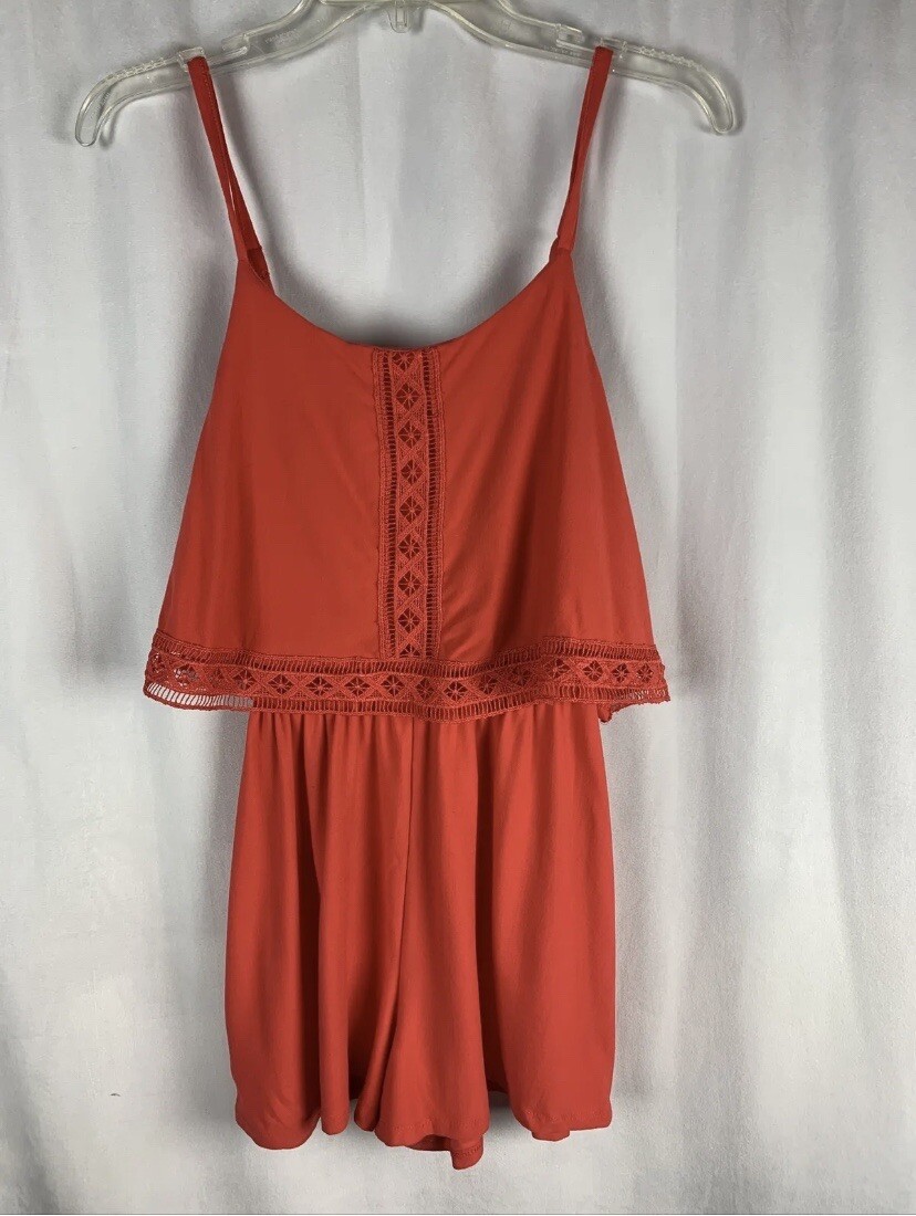 Rue 21 Size S Jr’s Red Sleeveless Spaghetti Strap Romper NWT