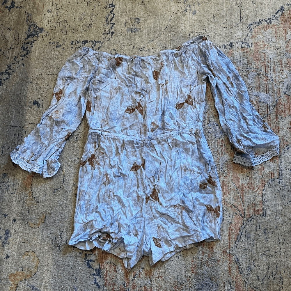 Mossimo off the shoulder romper size large