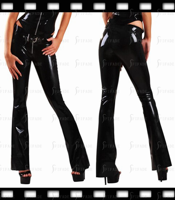 Latex Jeans Clasic Bootcut Style Front Pocket Zip Unisex Cool Customize .4mm f31
