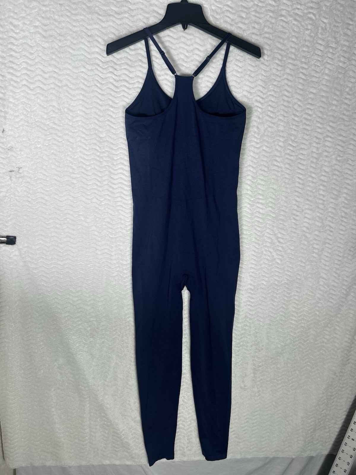 PINK ACTIVE Jumpsuit Womens M Blue Knit Strappy Stretch One Piece Activewear