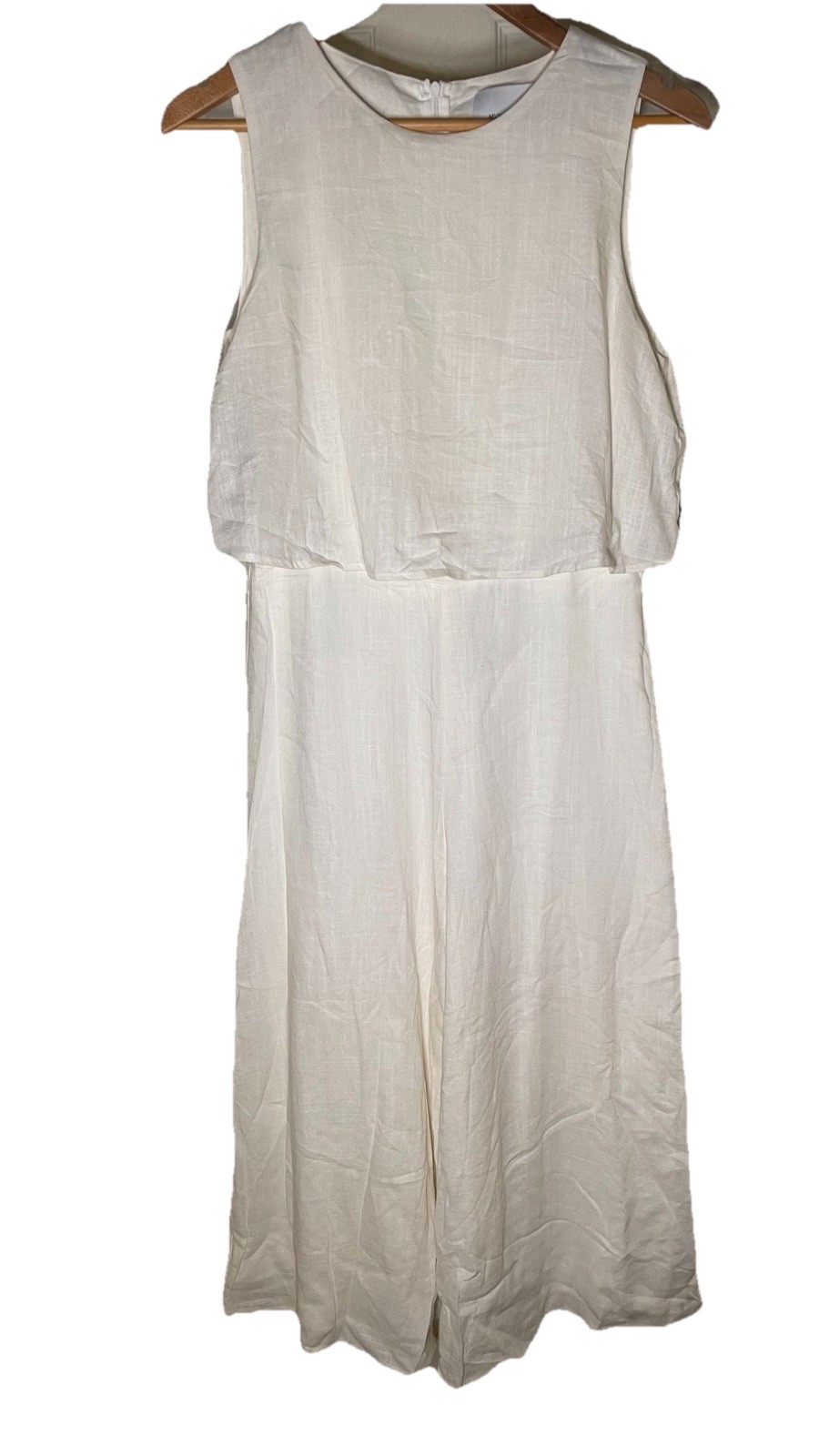 MVN The Label Women’s Romper Linen Blend Cropped Pant Flowy Beach Casual Size M