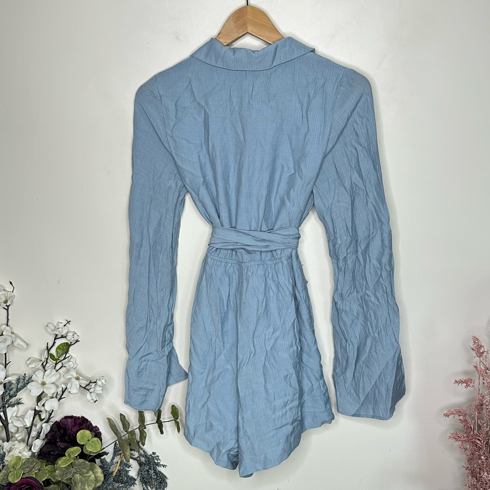 FREE PEOPLE Daria One Piece Romper in Boardwalk Blue {Y16}