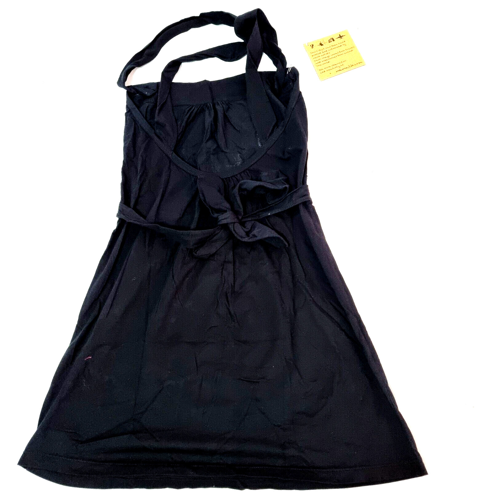 We Walk Dungaree Waist Tie Women Size M Black White Studio Hand Printed Art $59