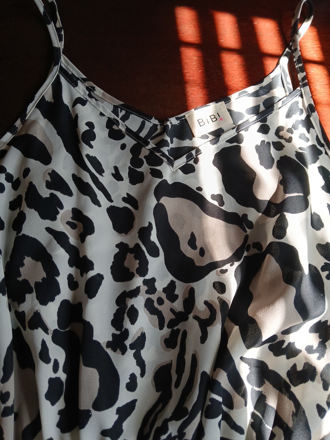 Women’s Romper Animal Print Ivory /black/tan T strap BIBI brand AWSWEM design