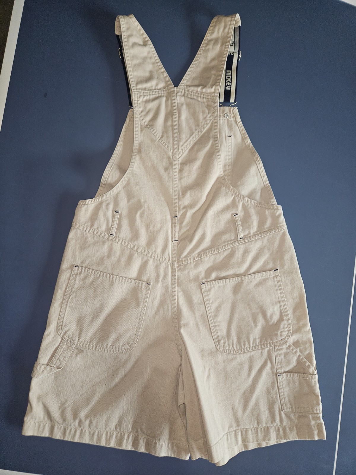 Vintage Women’s Mickey Unlimited Khaki Mickey Mouse Shorts Overalls Size Small