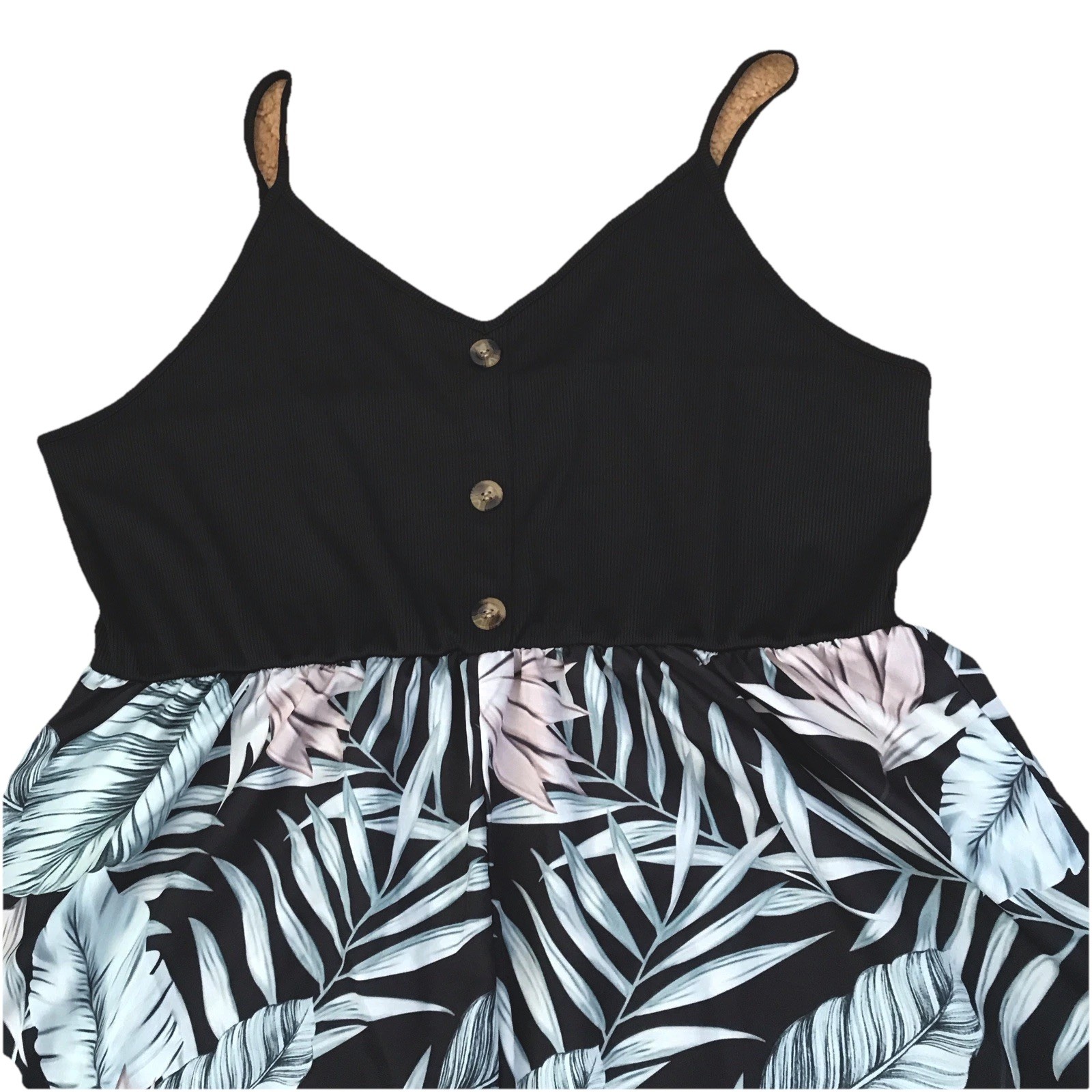 SHEIN Curve Floral Thin Strap Tank Top Slip On Shorts Romper Woman’s Size 2XL