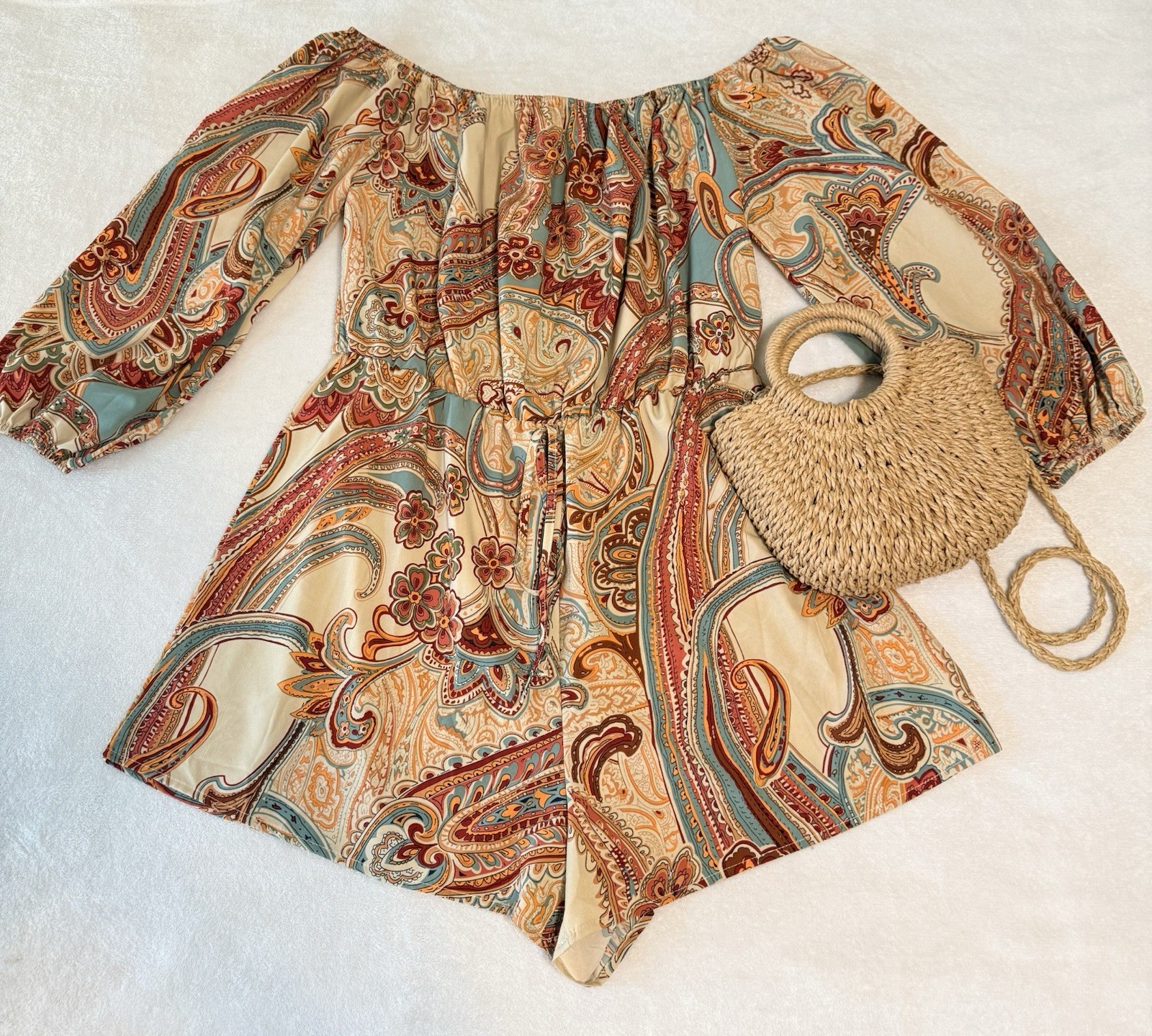Women’s Multicolor SHEIN Curve Romper Size 1XL NWOT, Spring Summer Wear