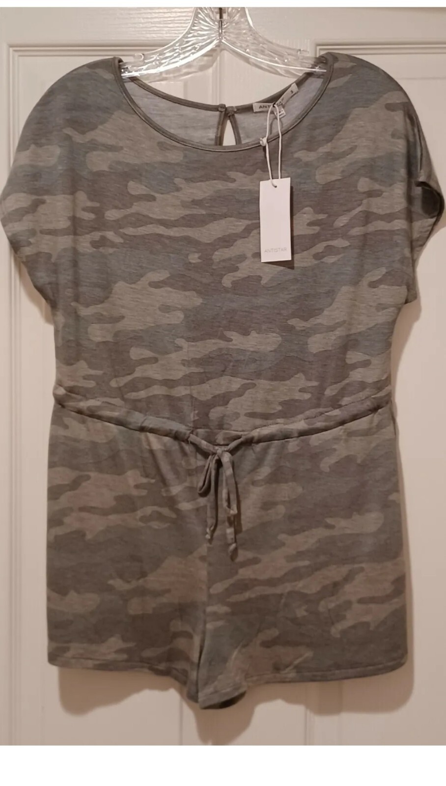 $65 ANTISTAR Soft Stretch Romper Shorts Top 1 Piece Shortsuit Camouflage Pockets