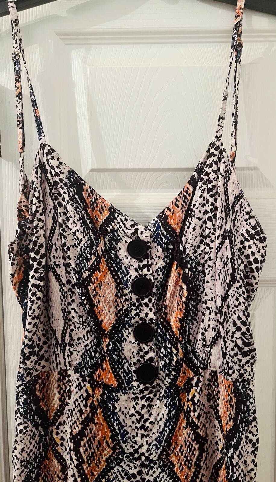 Angie Snake Skin Geometric Print Jumpsuit Size Large Retail $52.00 New With Tag