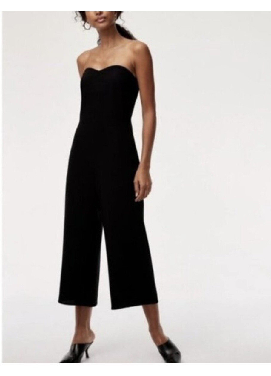 Babaton Black Sleeveless Colette Jumpsuit With built in Bra Size 2