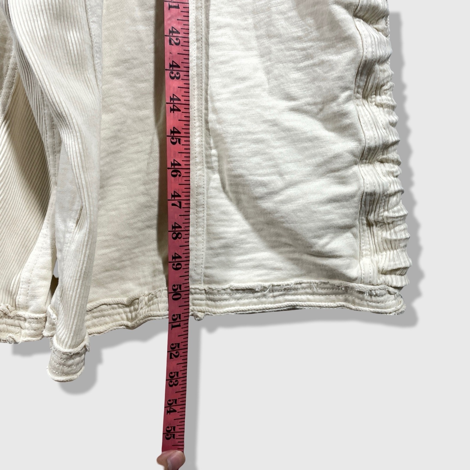Daily Practice Jumpsuit Women M Cream Athleisure Loungewear Wide Leg Rib Terry