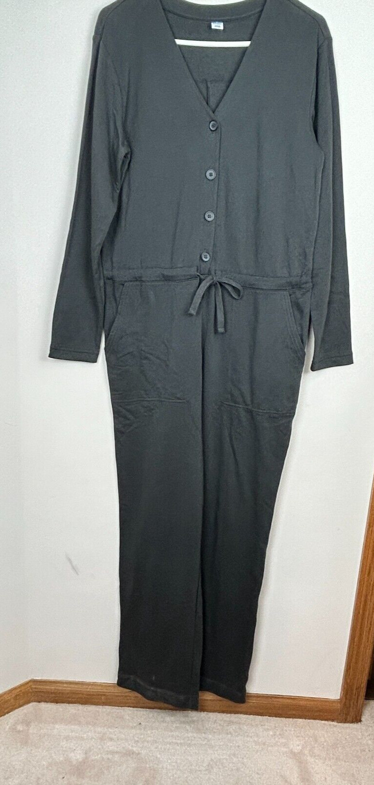 Old Navy Knit Charcoal Gray Jumpsuit Size M Tall NEW