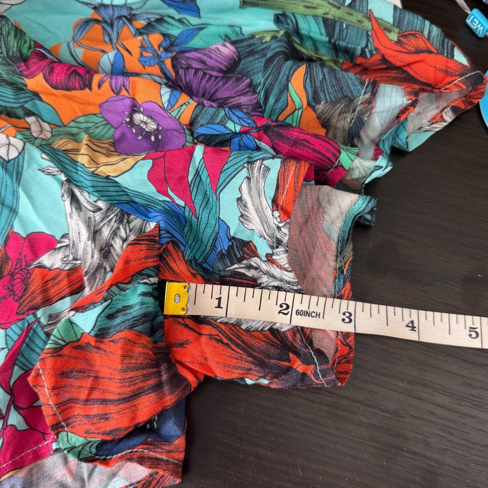 WET Romper Womens XS Flora Tropicall Tie Front Festival Resort Cruise Coverup