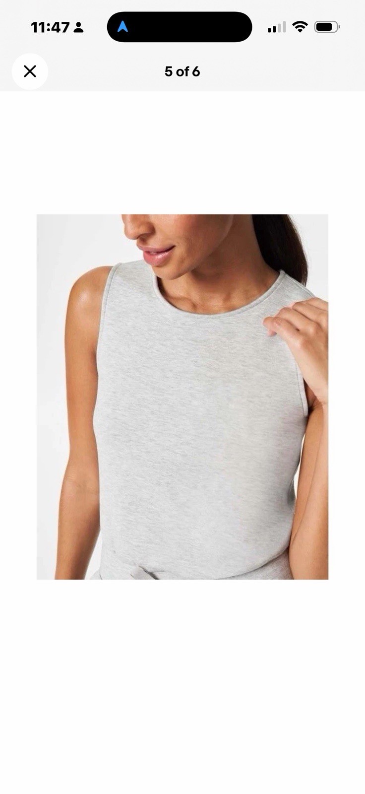NWT Spanx Air Essentials Airluxe Sleeveless Jumpsuit Wide Leg Gray Medium