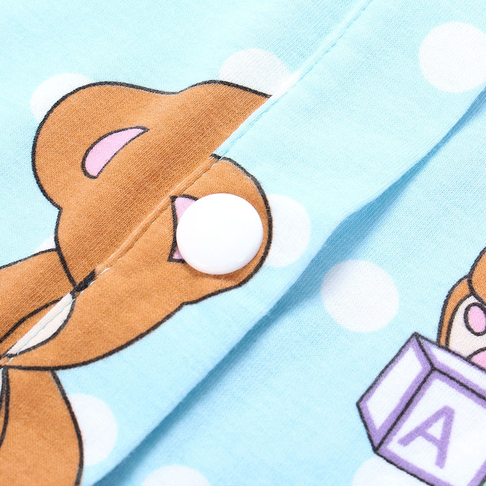 Adult Snap Crotch Romper, Button Down, Nursery Bear