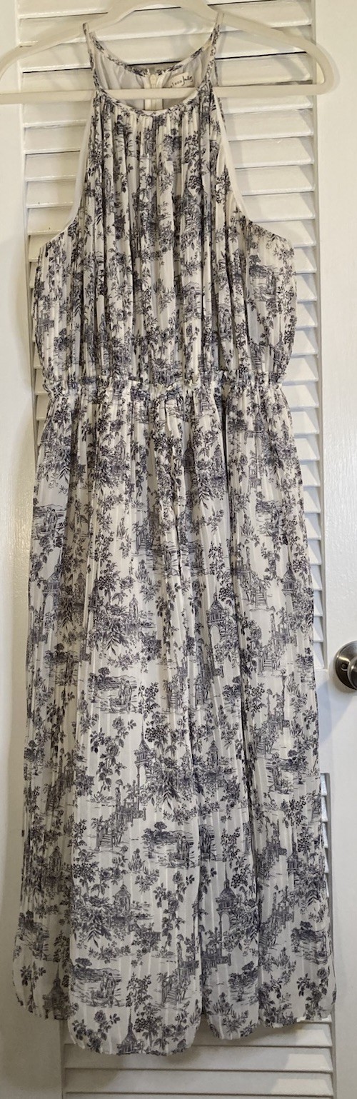 Maison Jules Romper Toile Wide Crop Leg Pleated Lined Jumpsuit Women’s Size 10
