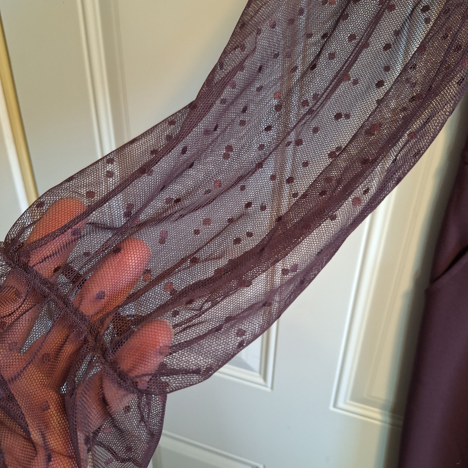 Womens Wide Leg Jumpsuit L Purple Boho Coastal Lace Cottagecore Gypsy Vacation