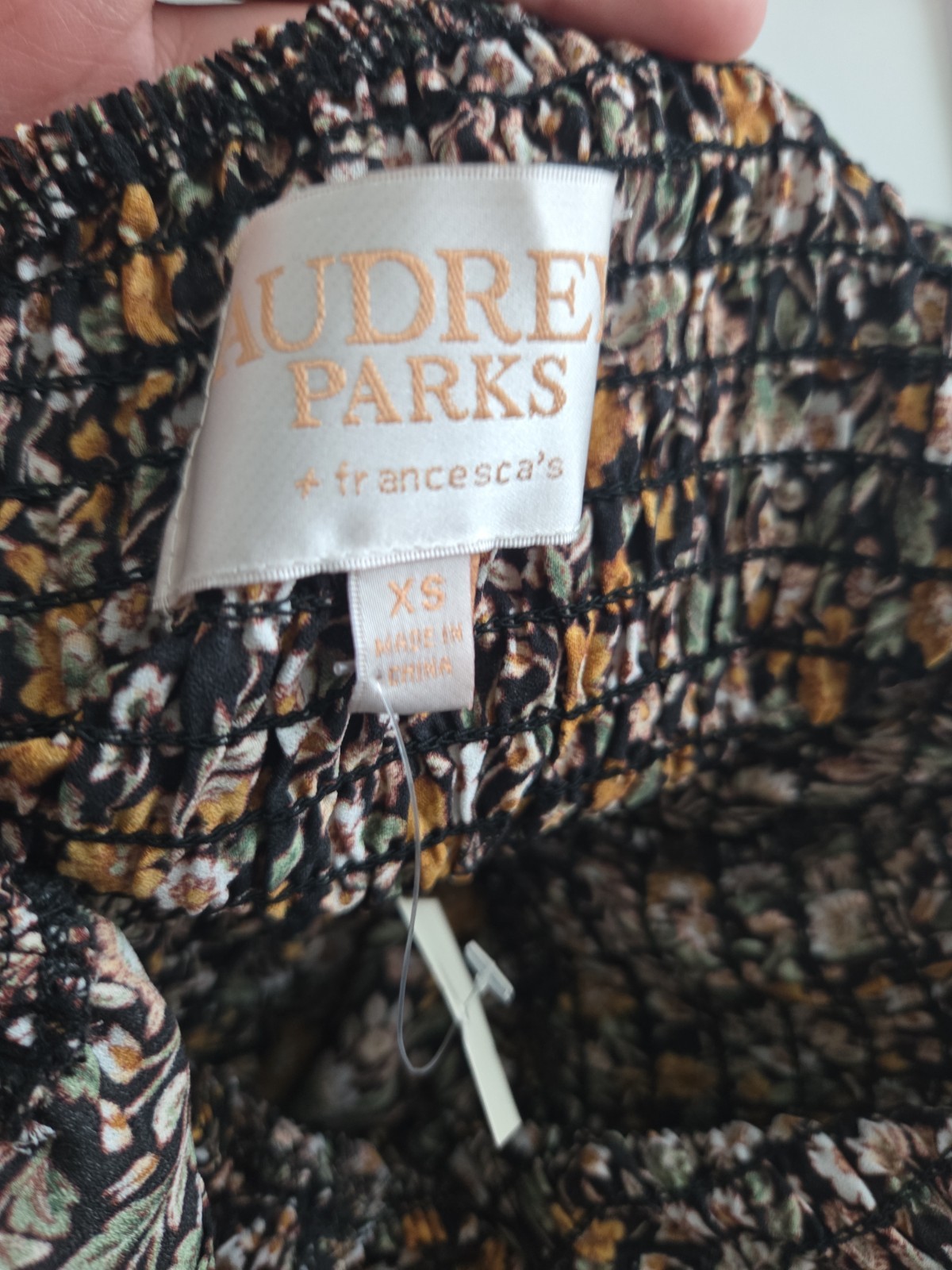 Audrey Parks Francesca’s Floral Ruffle Strap Cinch Jumpsuit Women’s Size XS