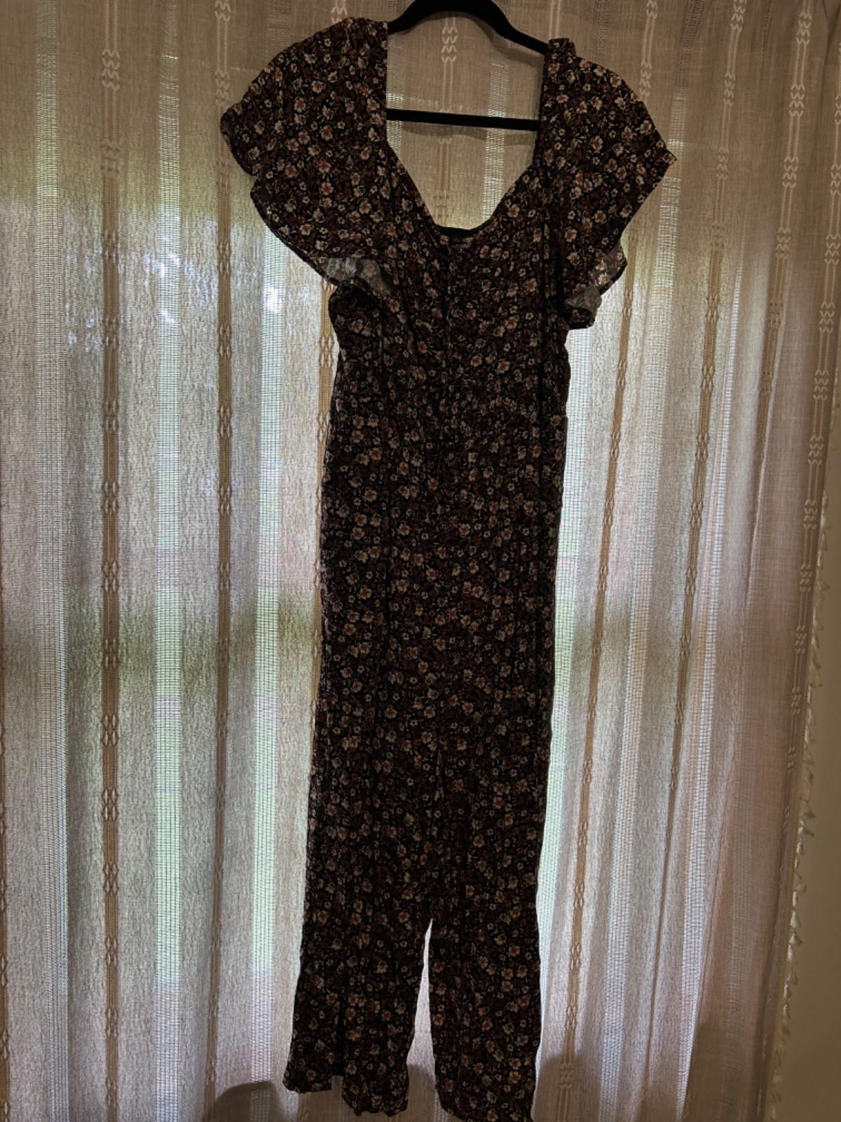 torrid Black Floral Ruffle Jumpsuit