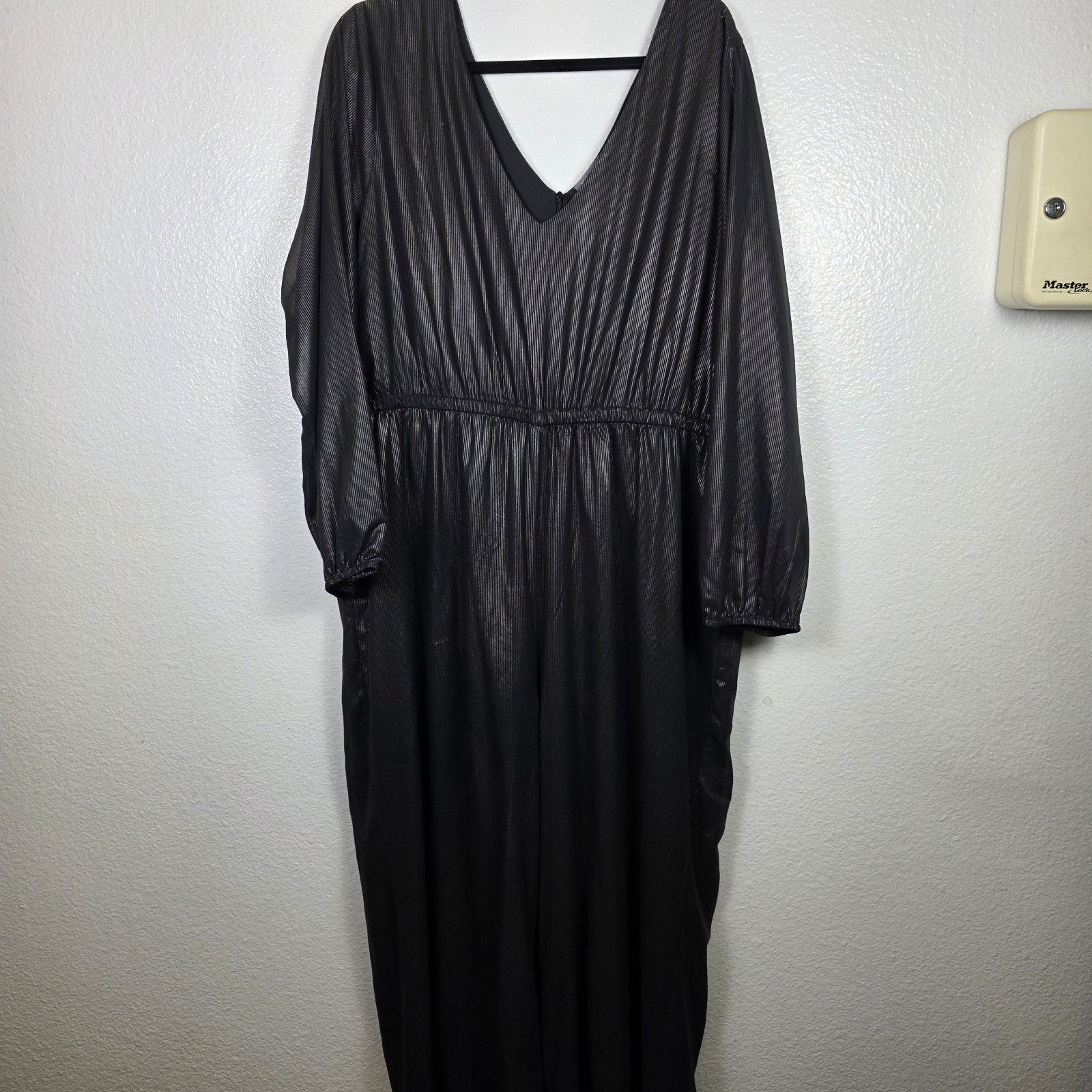 K. Jordan Metallic Wide-Leg Jumpsuit Women’s Size 2X