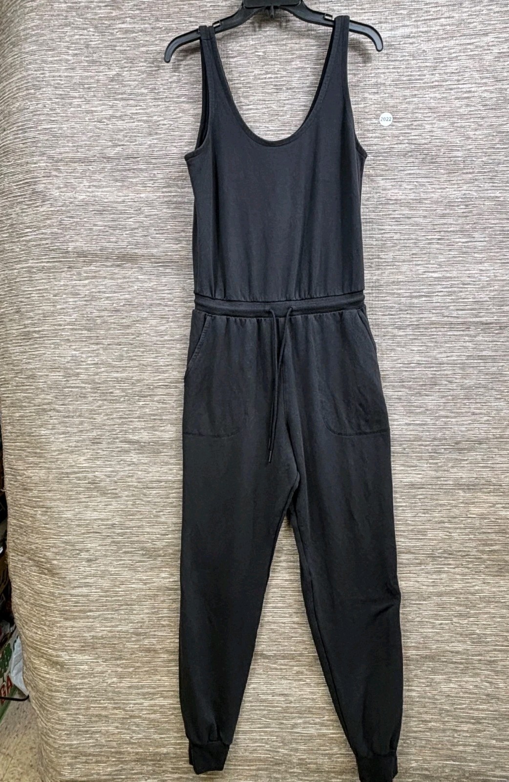 Athleta Balance Jumpsuit Petite Womens Size SP Black Sleeveless Athleisure