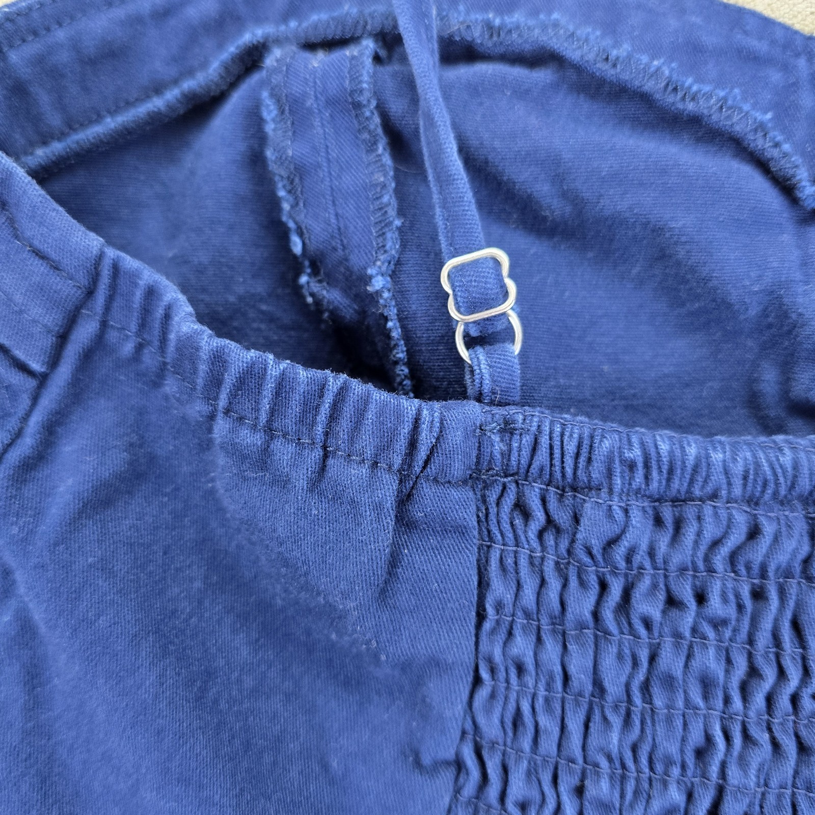 Copper Key Womens 60s Style Tank Top Shorts Romper Navy Blue Size Small
