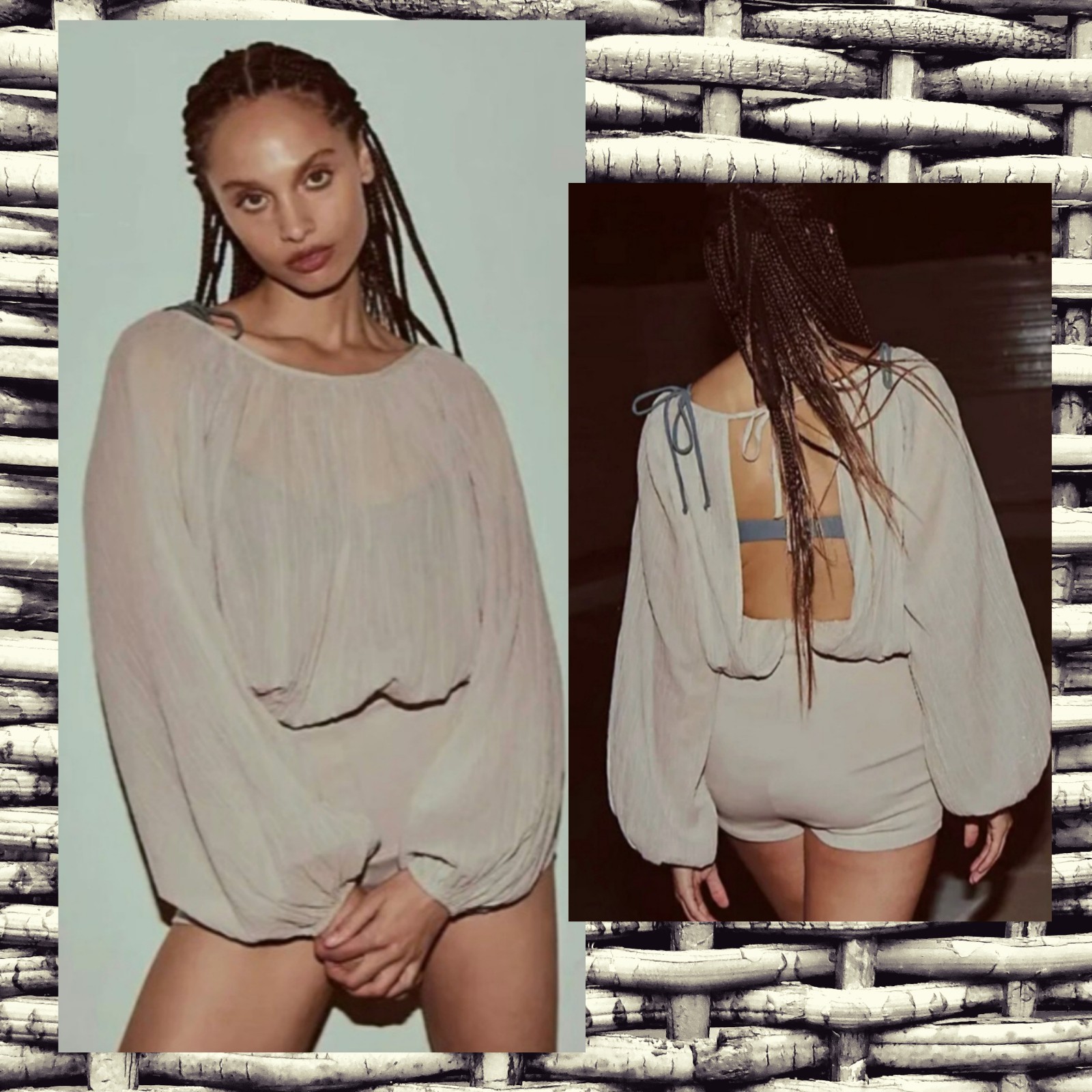 NEW*Free People Romper~BOHEMIAN WHIMSY FAIRY Real Resort~L LARGE~CLR Stone/Clay