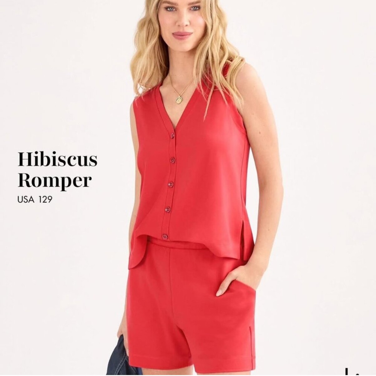 Cabi New NWT Hibiscus Romper #6809 Pink XS – XL Was $129