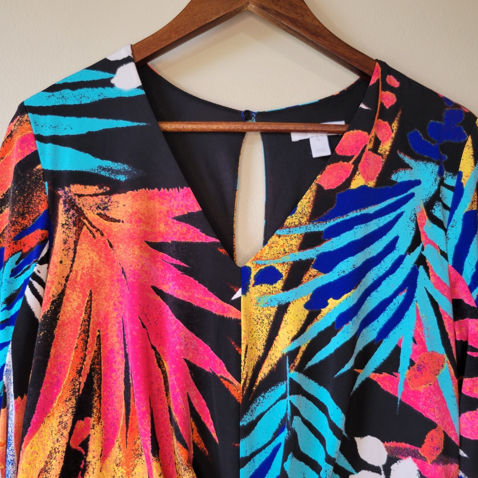 New York & Company Multicolor Women’s Romper Sz M Boho Style One Piece Tropical
