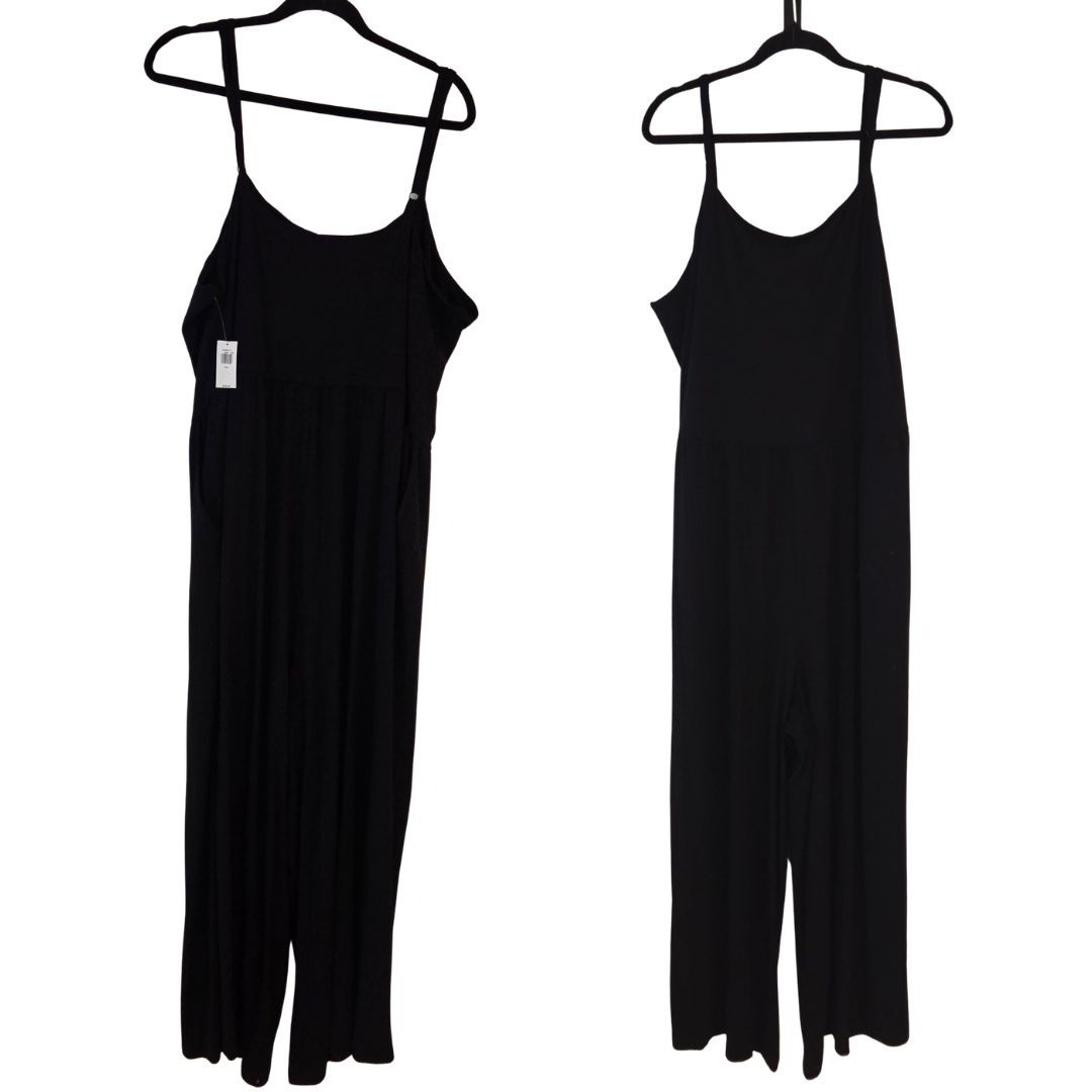 NWT Old Navy Black Jumpsuit Stretch Wide Leg Comfy Women’s XXL